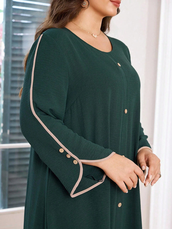 Rochie maxi Shein Curve+, verde