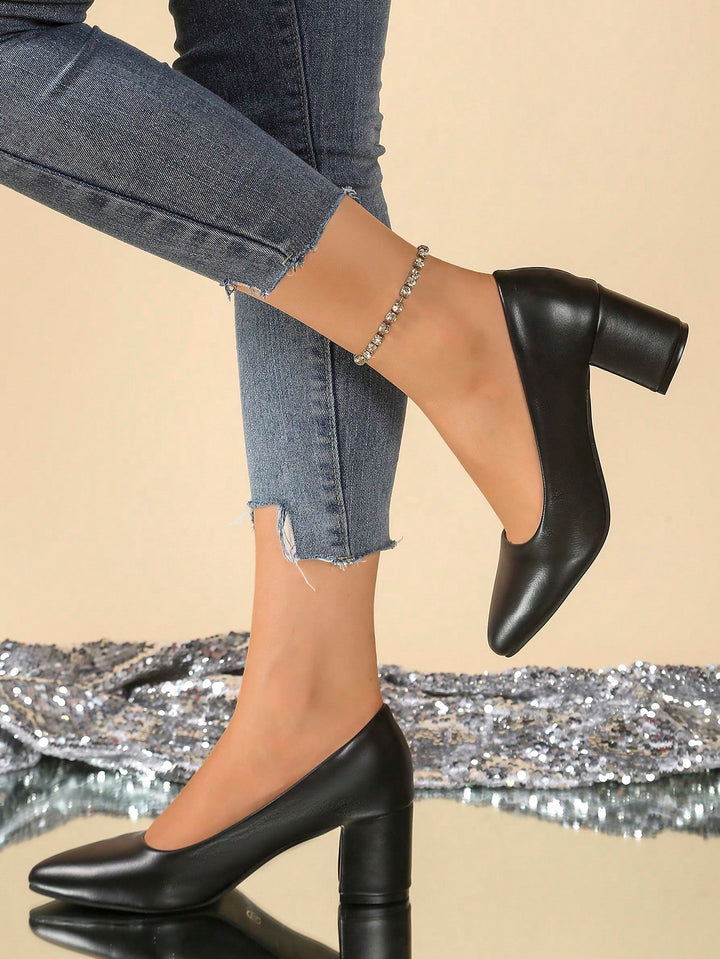 Pantofi cu toc SHEIN, negru