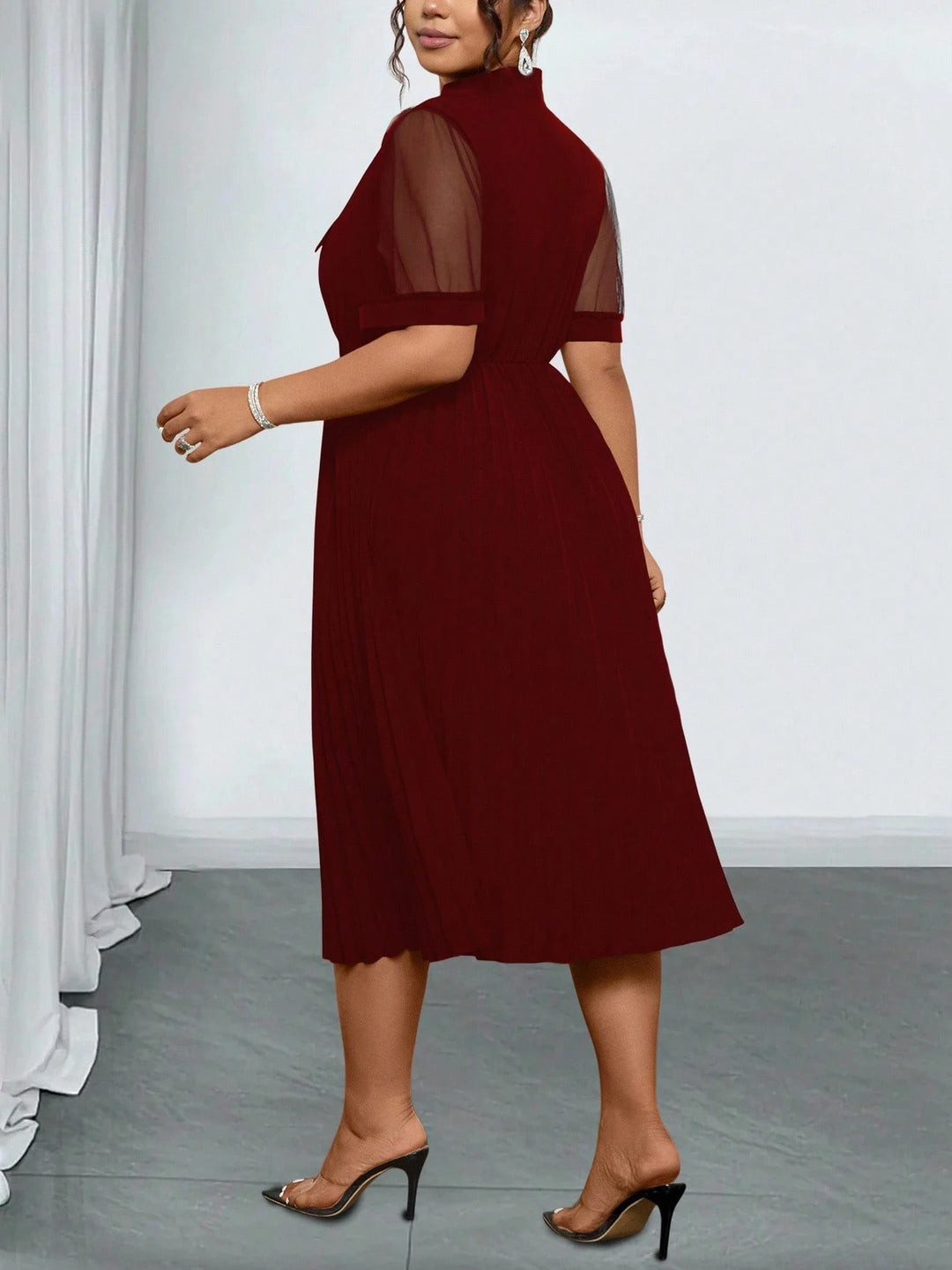 Rochie midi SHEIN, vișiniu