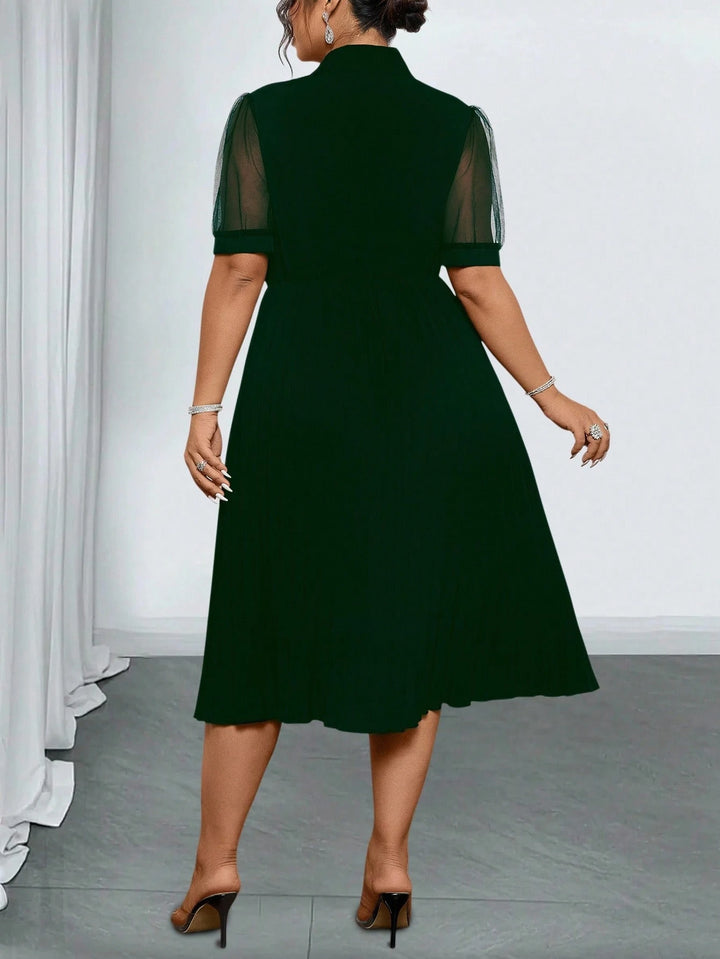 Shein Curve midi ruha, zöld