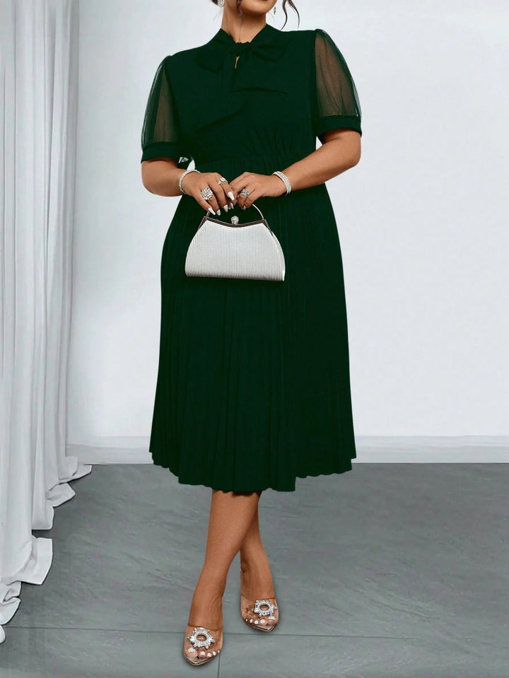 Shein Curve midi ruha, zöld