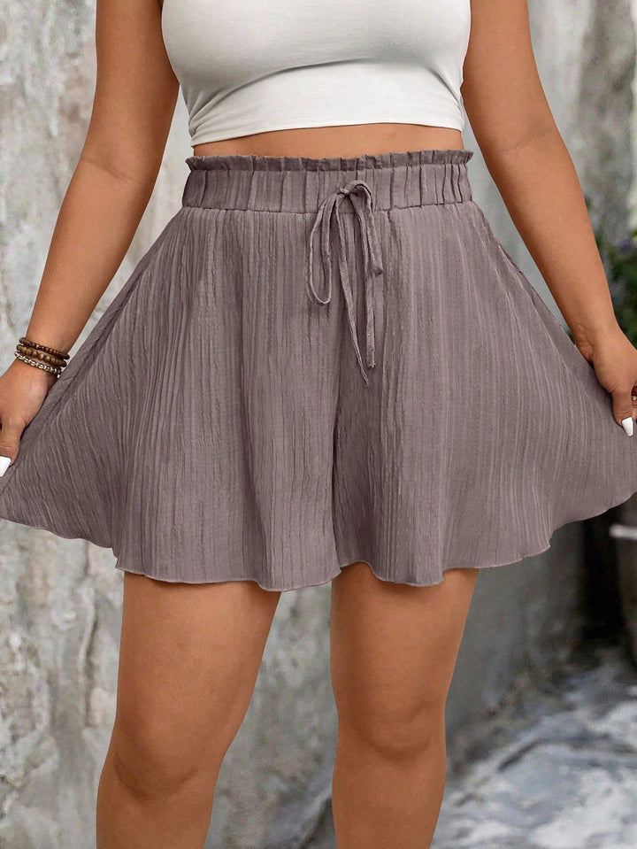Pantaloni scurți Shein Curve+, mov