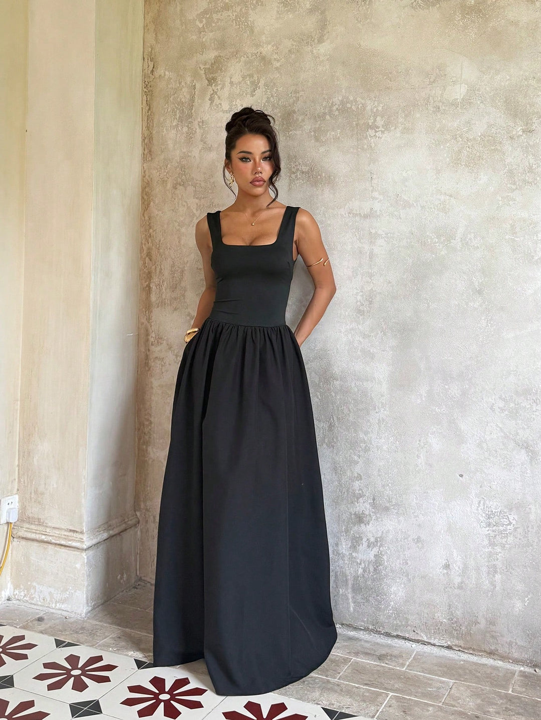 Rochie maxi SHEIN, negru