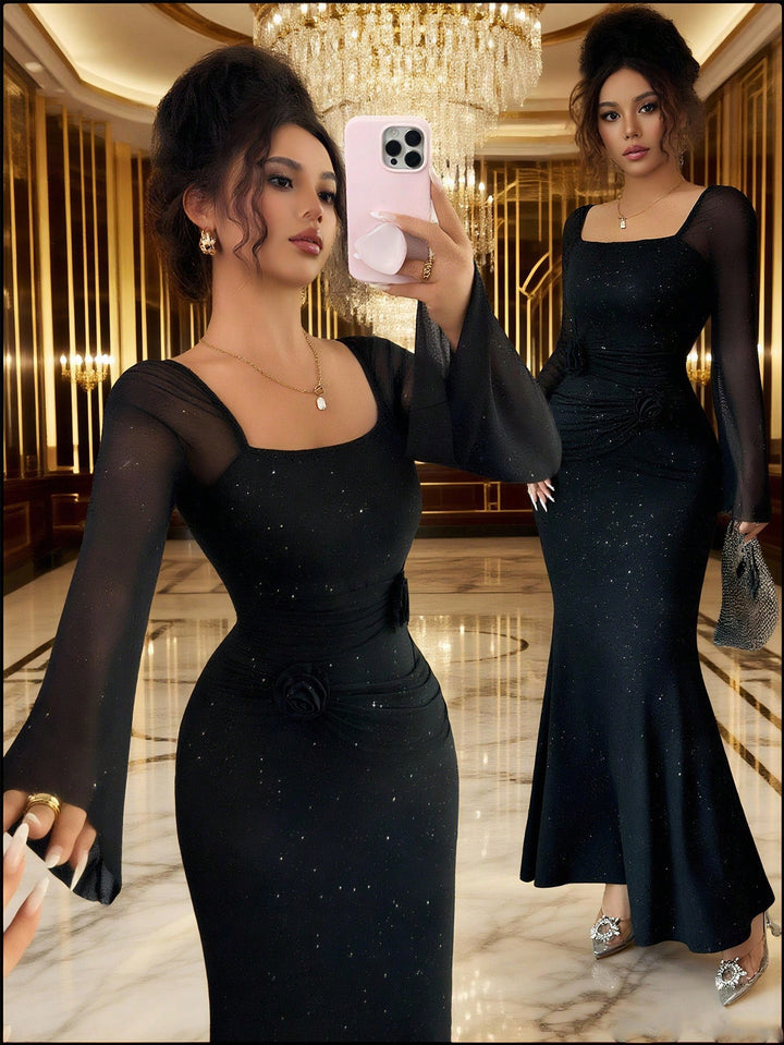 Rochie midi SHEIN, negru
