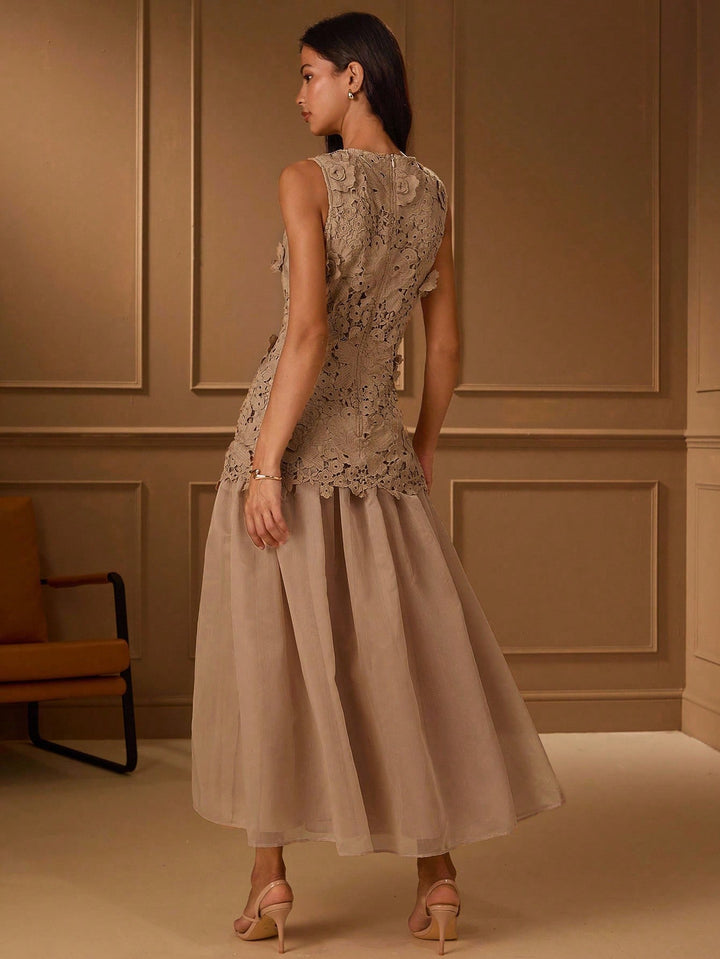 SHEIN maxi ruha, barna