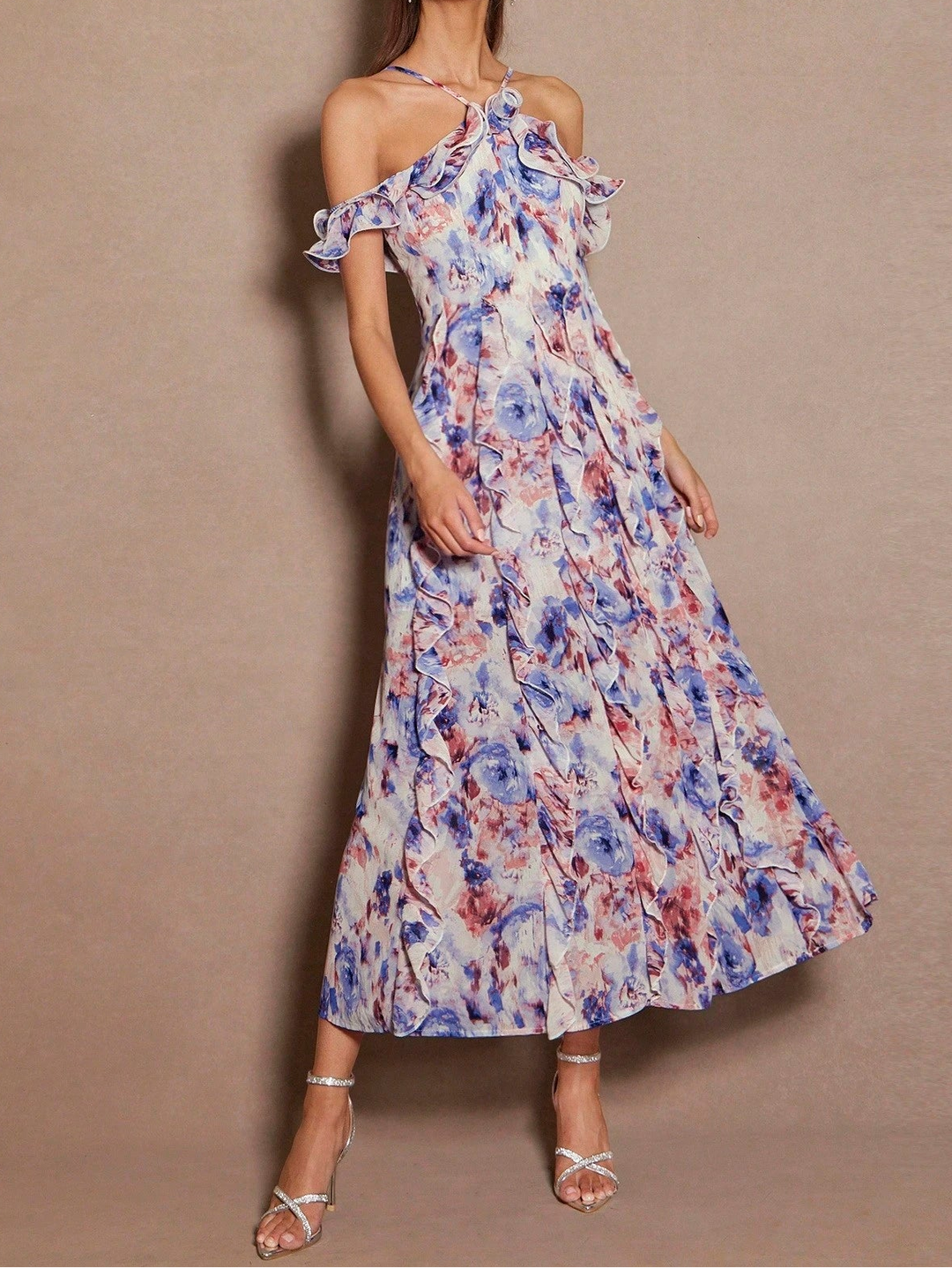 Rochie maxi Shein, mix culori