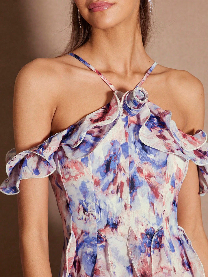 Rochie maxi Shein, mix culori