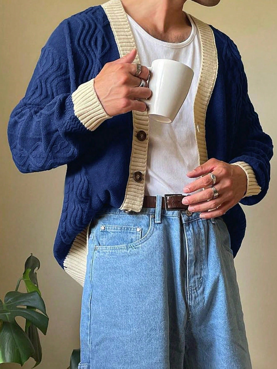 Cardigan SHEIN, albastru