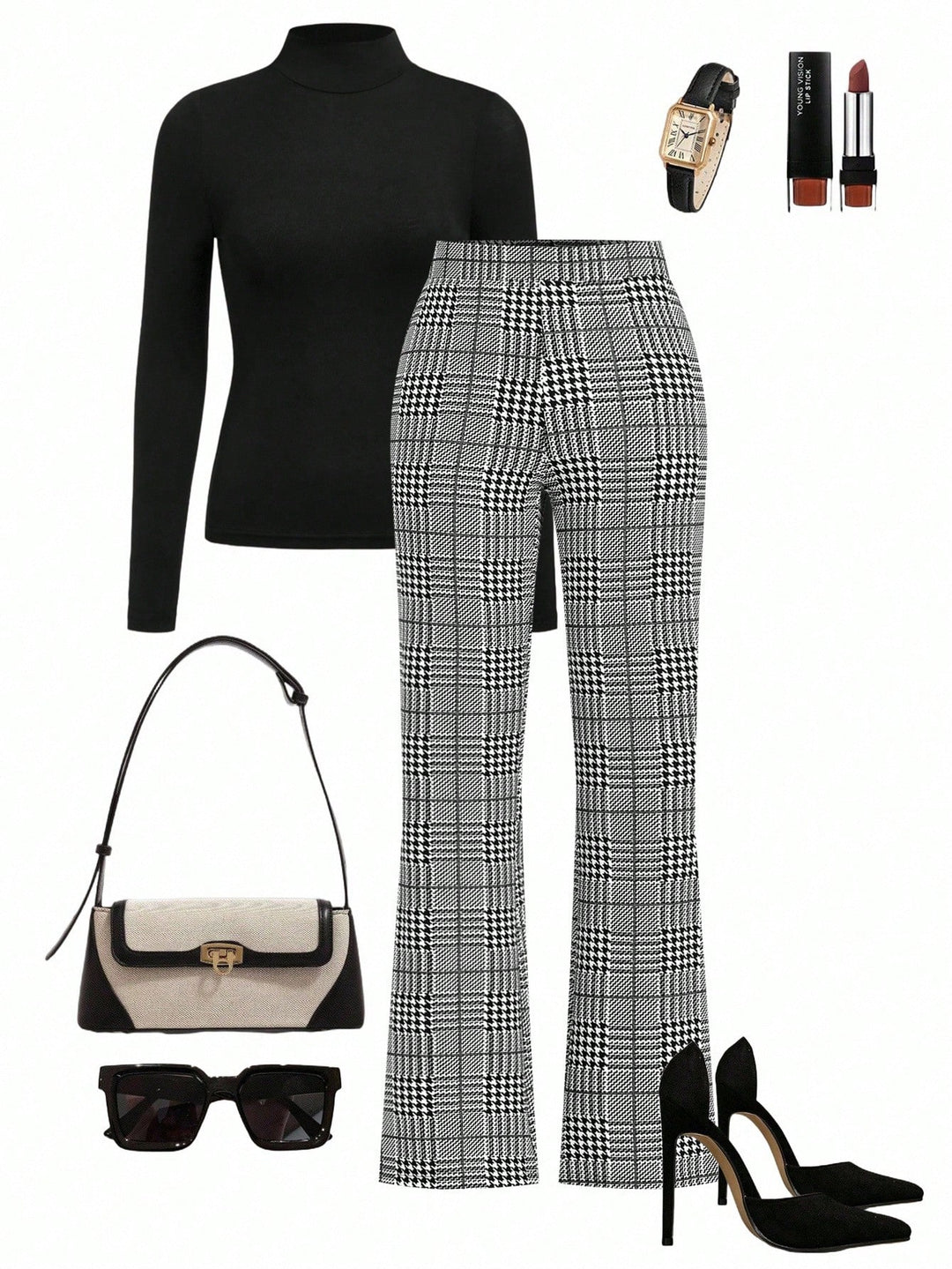 Pantaloni SHEIN, negru