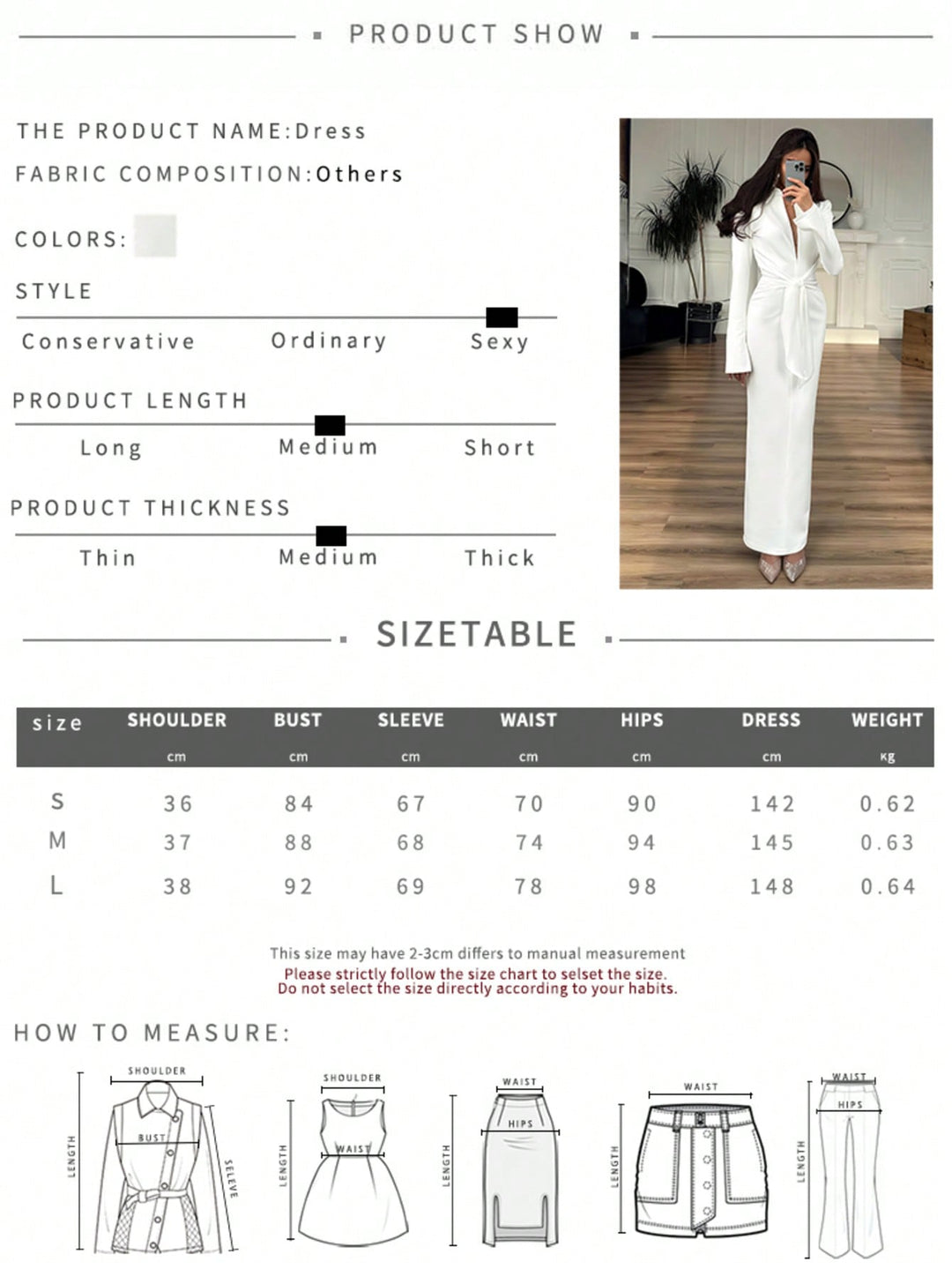 Rochie maxi SHEIN, alb