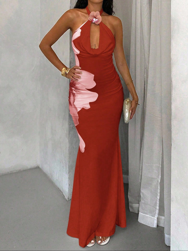 Rochie maxi SHEIN, cărămiziu