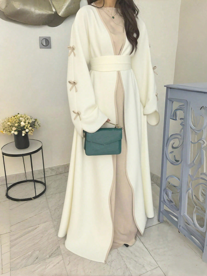 Set caftan și jalabiya SHEIN, alb