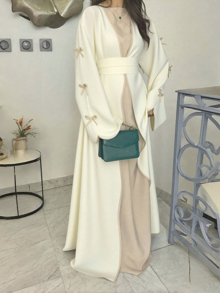 Set caftan și jalabiya SHEIN, alb