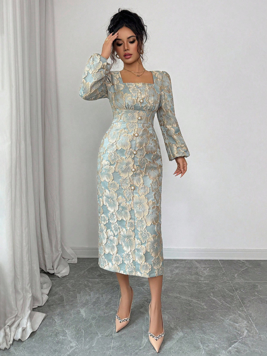 Rochie maxi SHEIN, verde