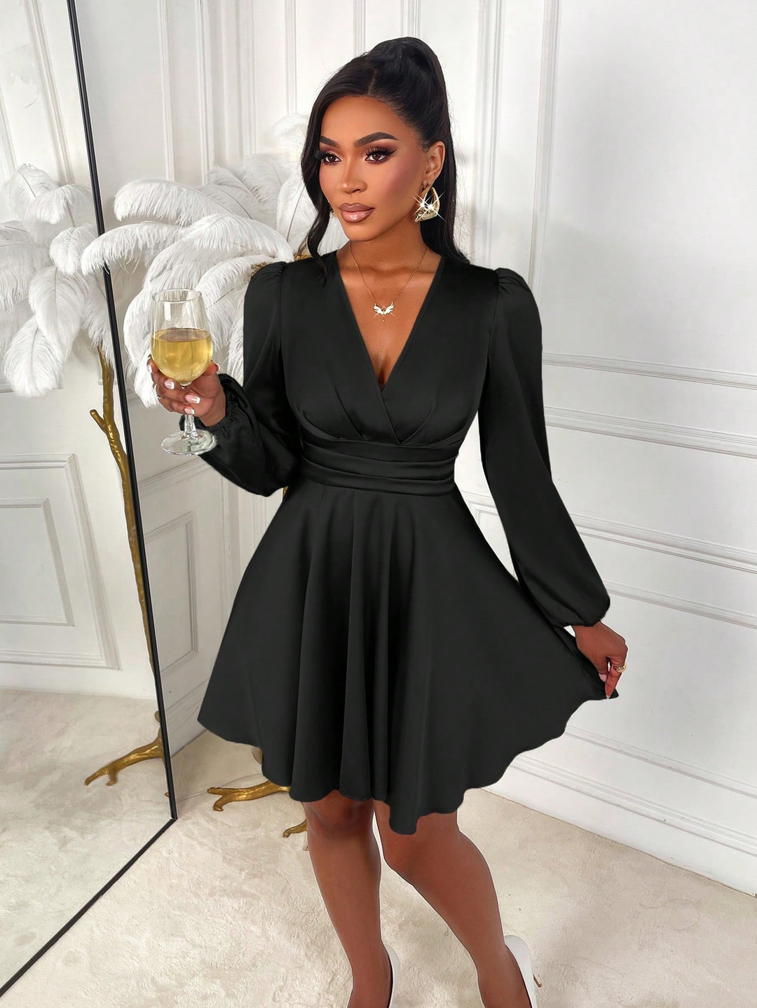 Rochie scurtă SHEIN, negru