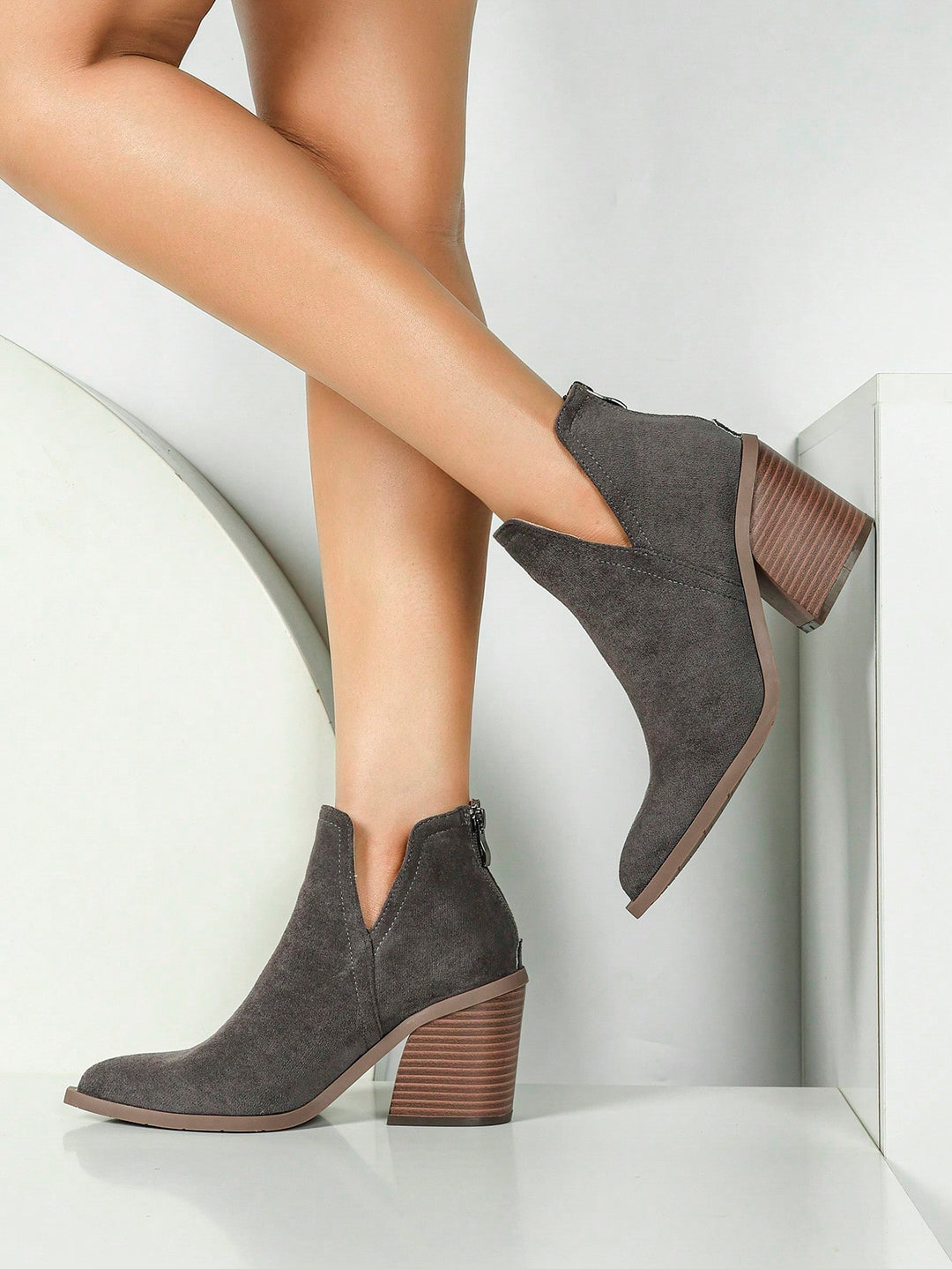 Botine SHEIN, gri