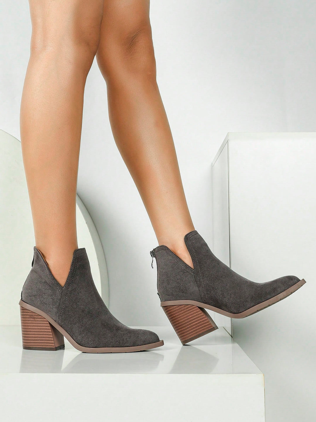 Botine SHEIN, gri