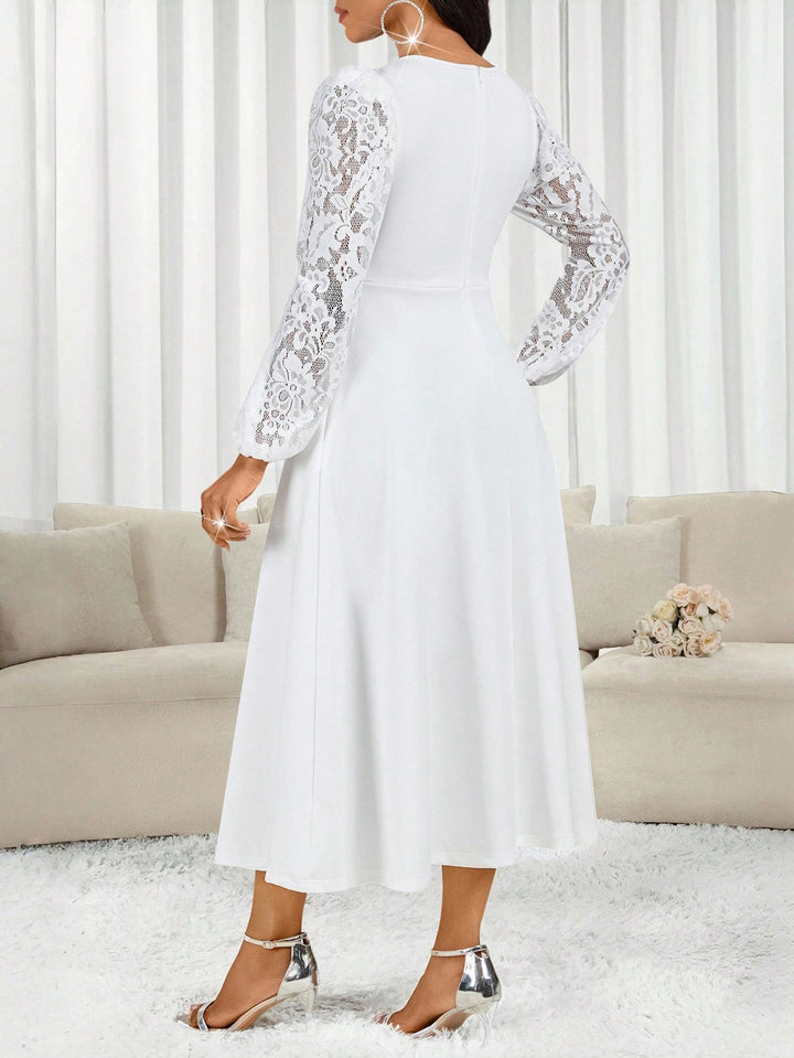 Rochie midi SHEIN, alb