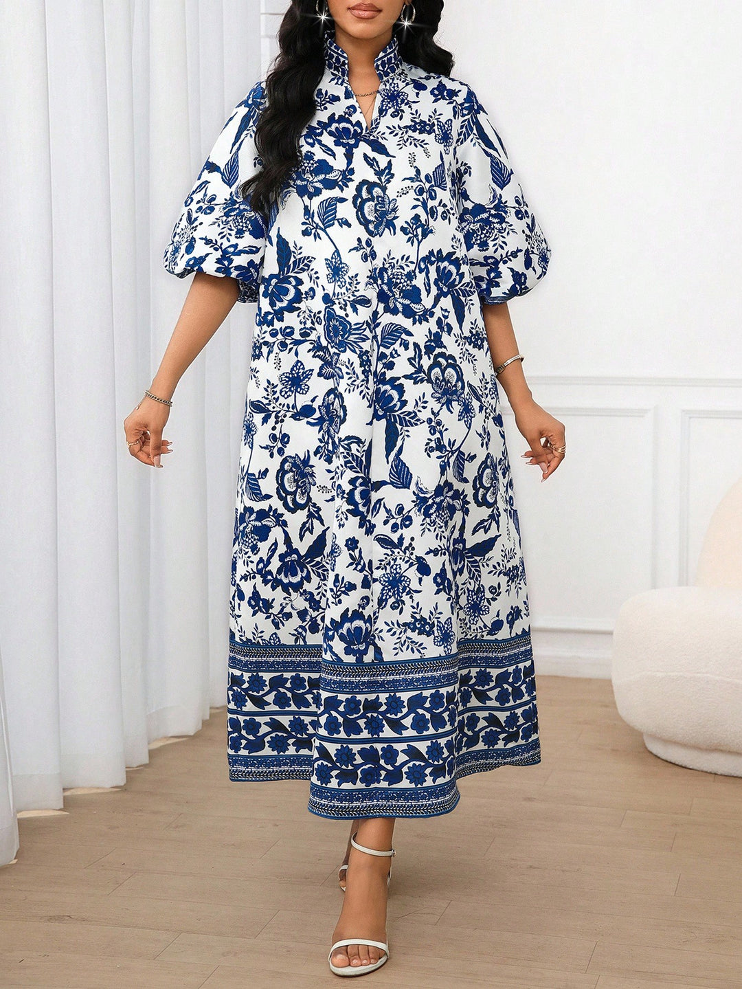 Rochie maxi SHEIN, albastru
