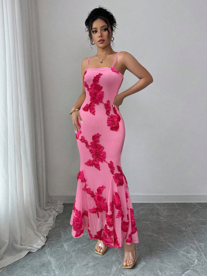 Rochie maxi SHEIN, roz