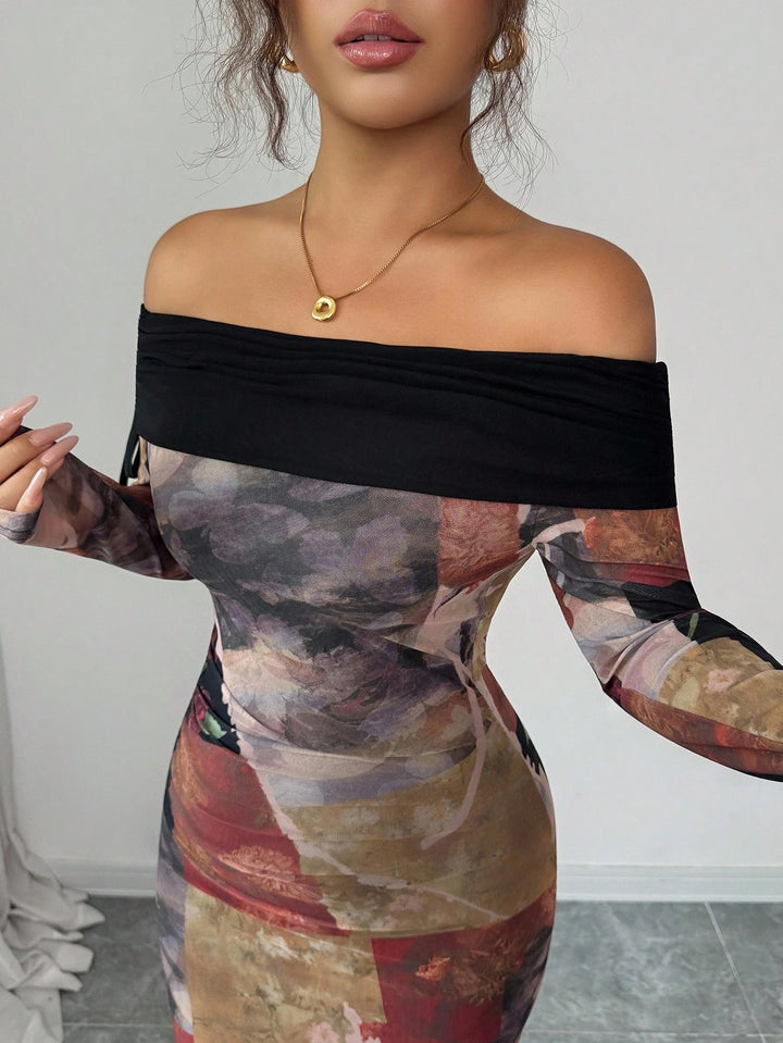 Rochie maxi SHEIN, mix culori