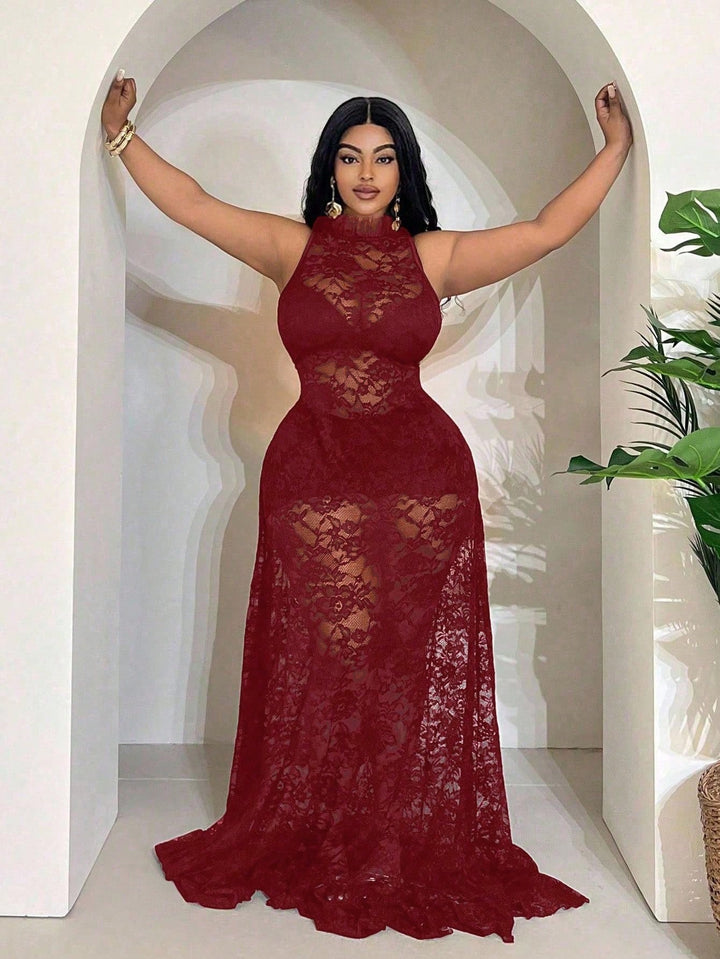 Rochie maxi SHEIN, vișiniu