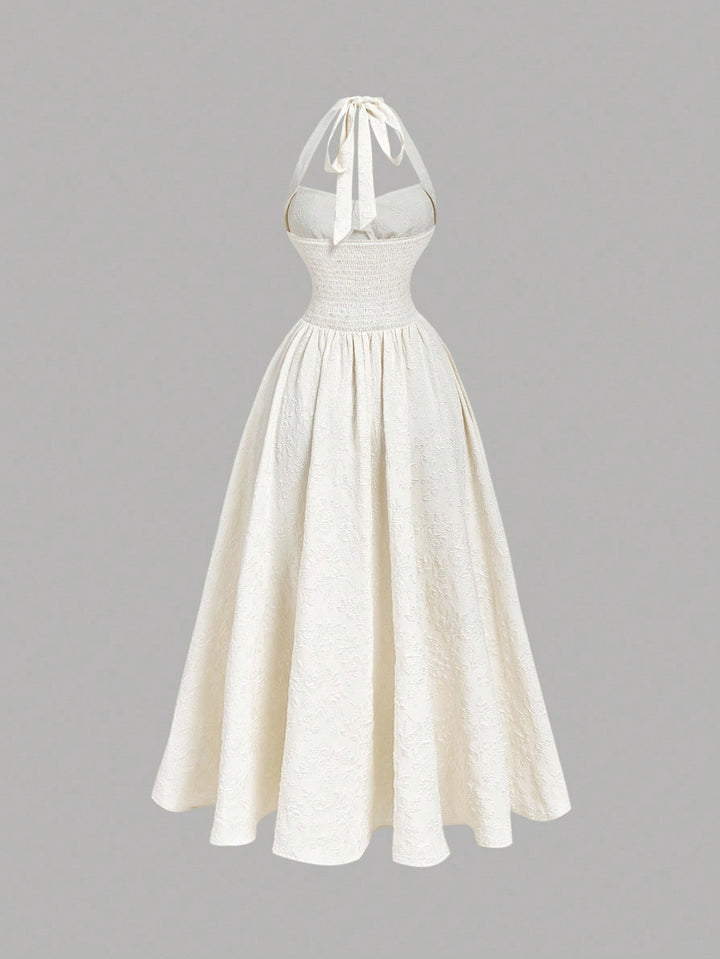 Rochie maxi SHEIN, crem