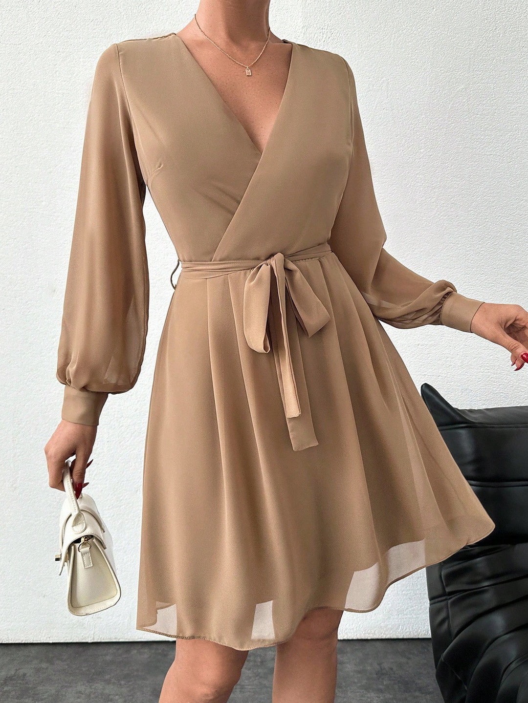 Rochie scurtă SHEIN, bej