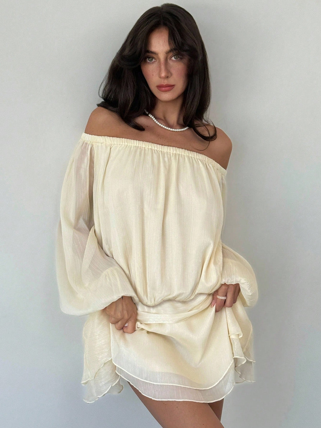 Rochie mini SHEIN, bej