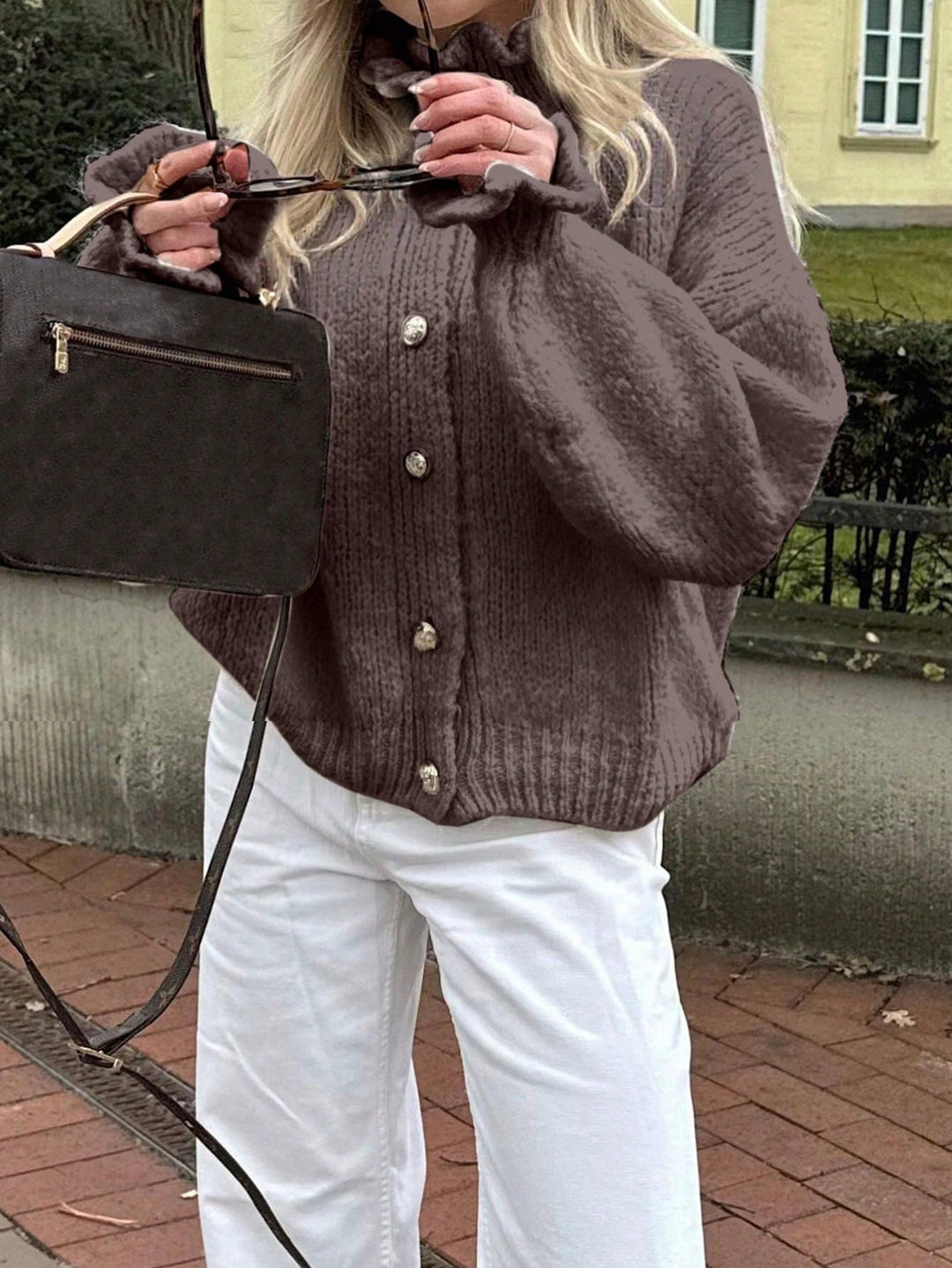 Cardigan SHEIN, maro
