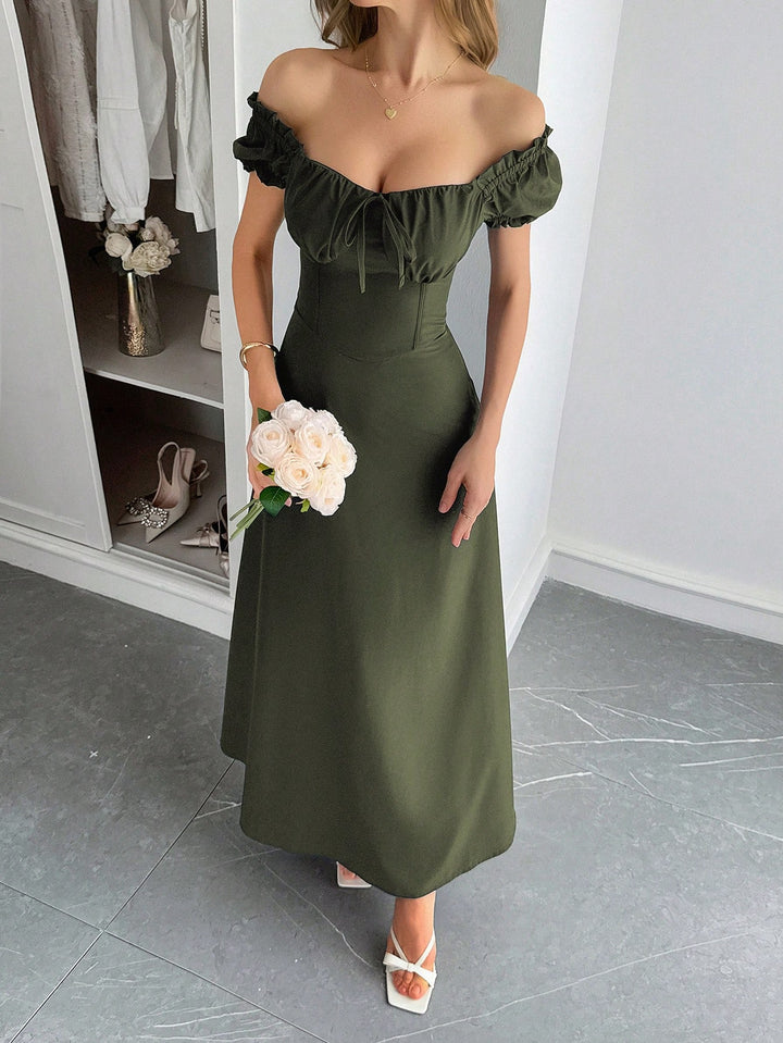 Rochie maxi SHEIN, kaki
