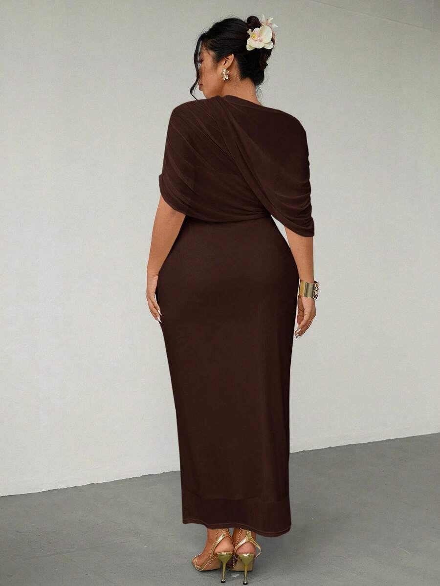 Rochie maxi SHEIN, maro
