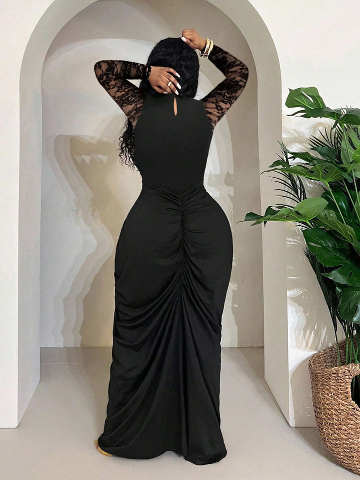 SHEIN maxi ruha, fekete