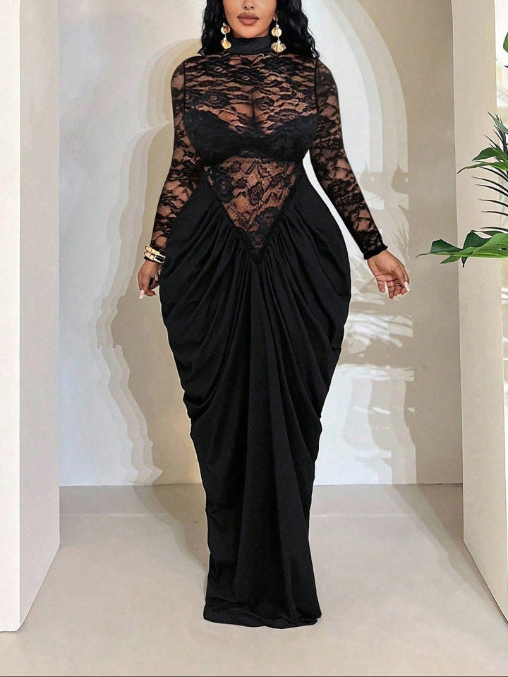 SHEIN maxi ruha, fekete
