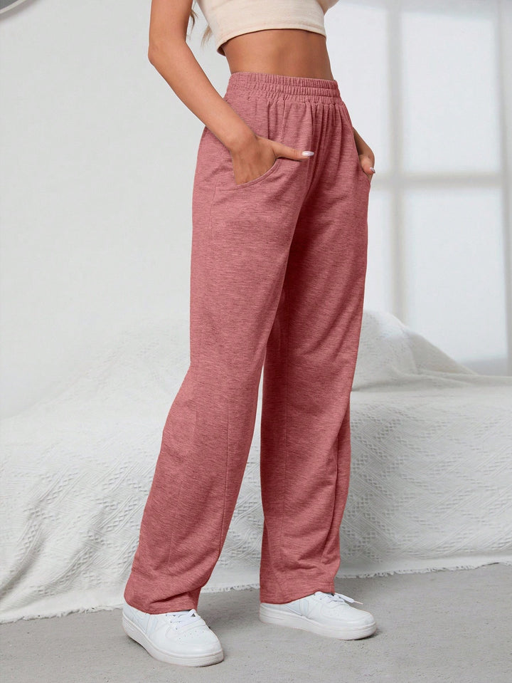 Pantaloni de trening SHEIN, roz