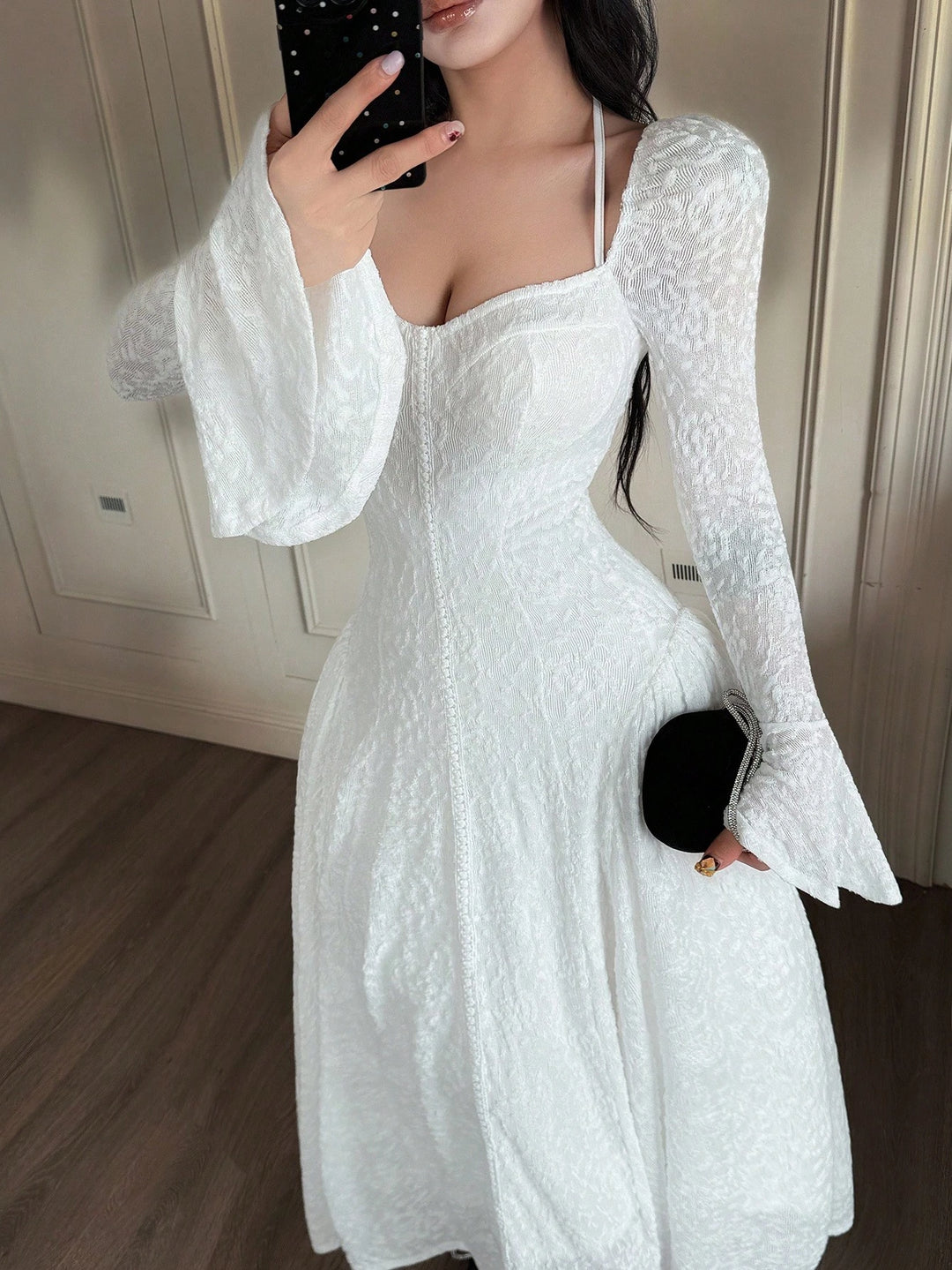 Rochie maxi SHEIN, alb
