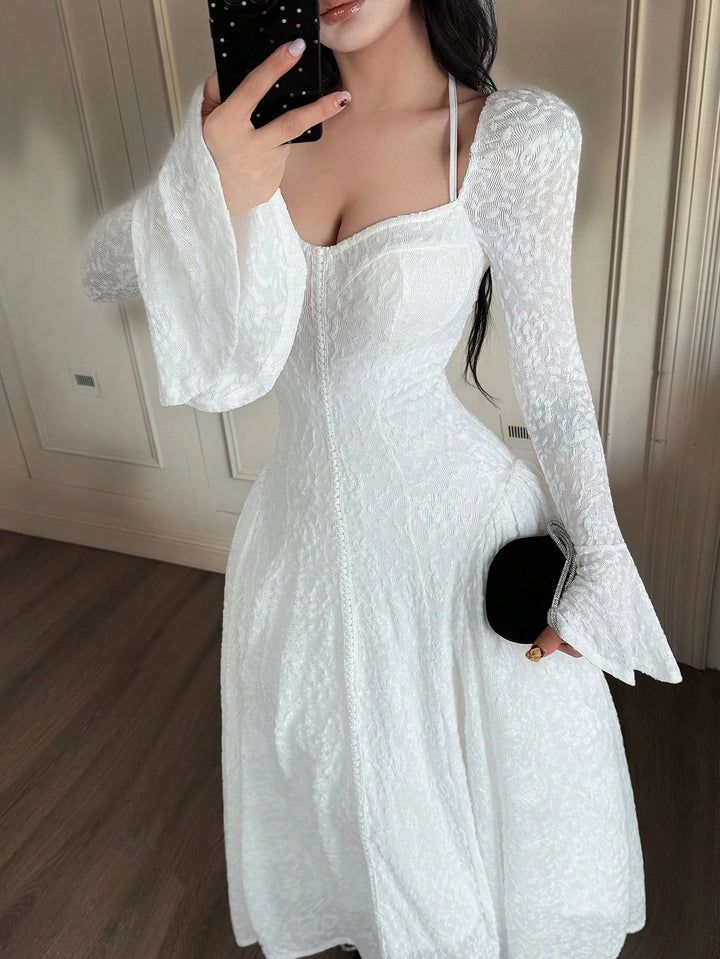 Rochie maxi SHEIN, alb