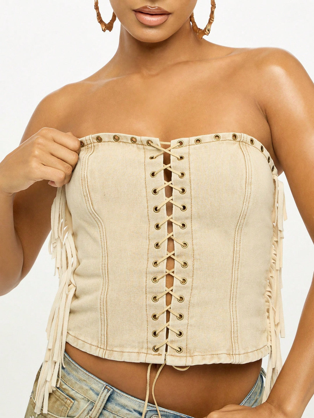 Top SHEIN, kaki