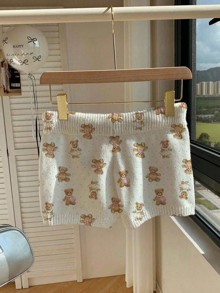 Pantaloni scurți SHEIN, alb