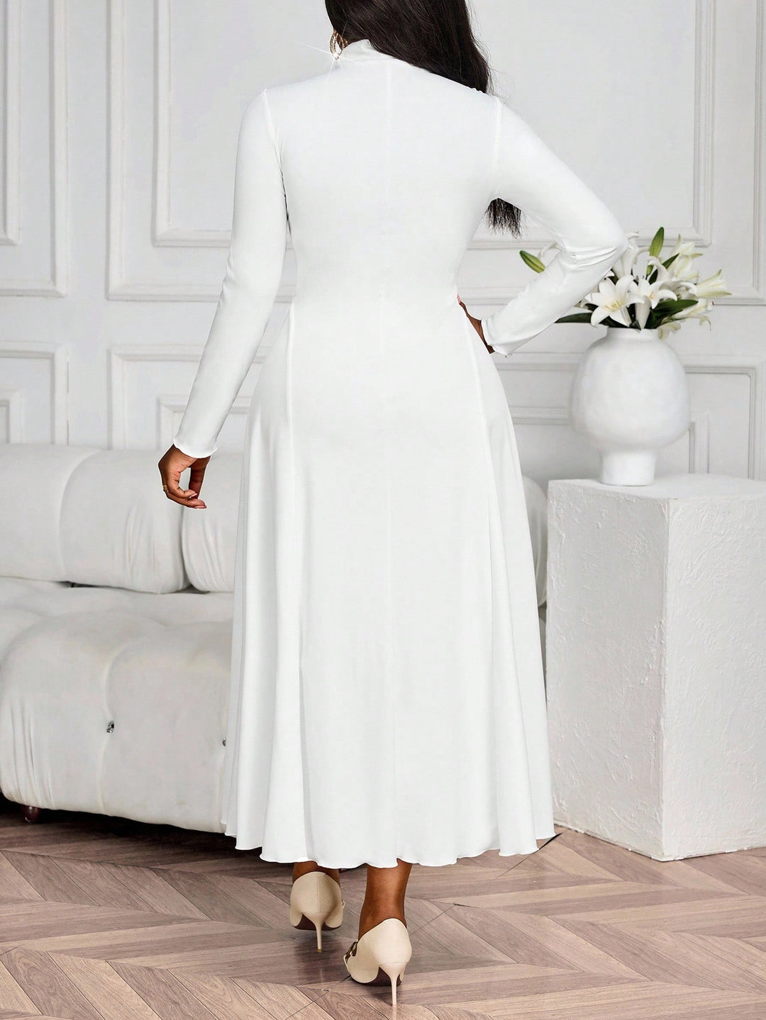 Rochie maxi SHEIN, alb