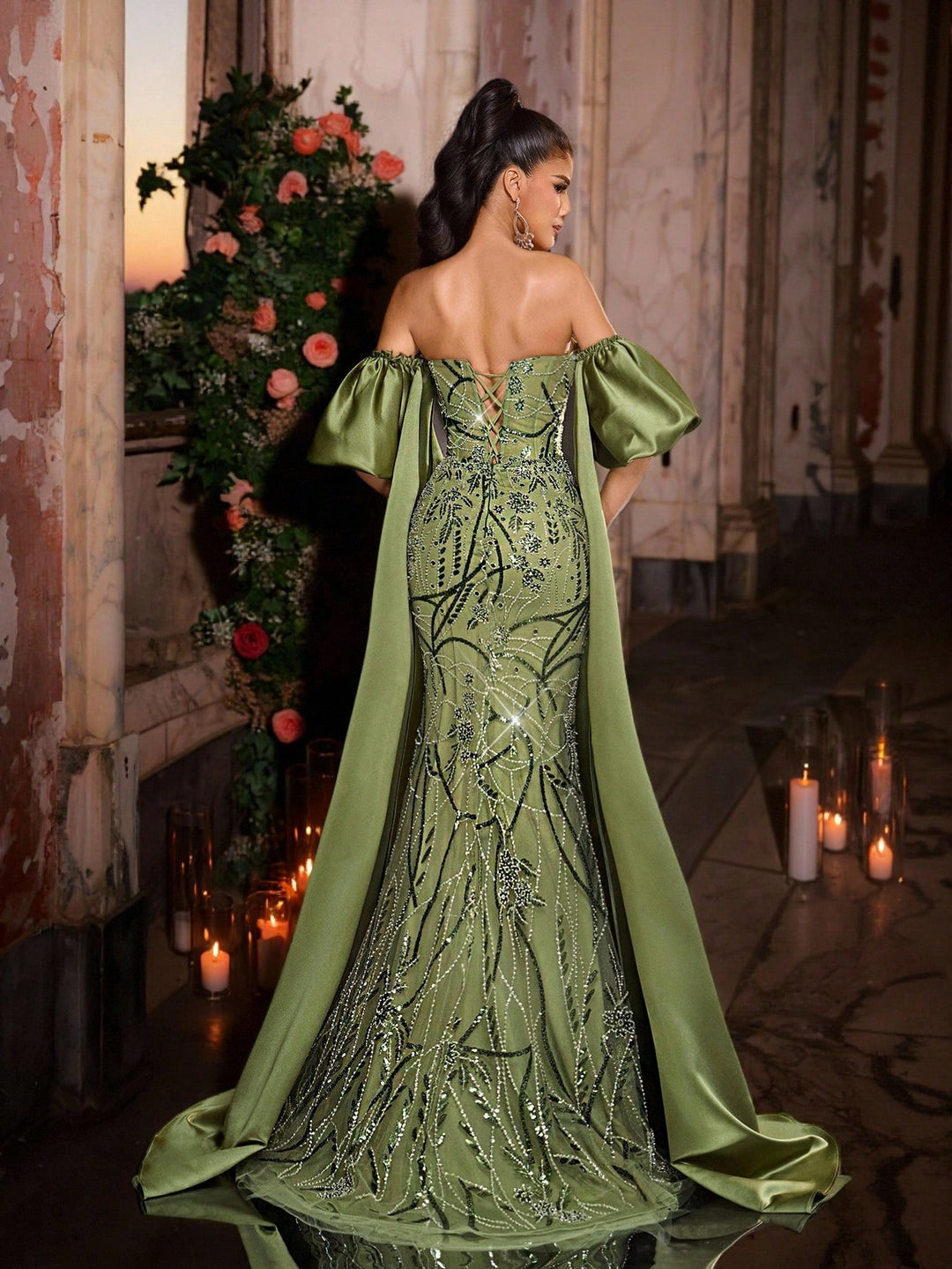 Rochie SHEIN, kaki