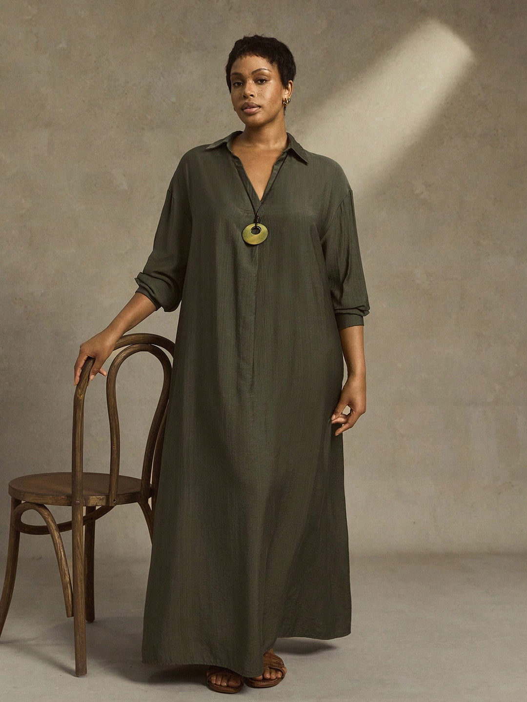 Rochie maxi SHEIN, verde