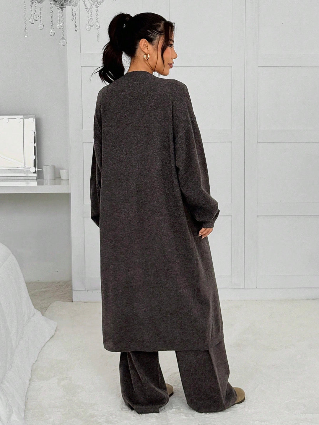 Cardigan SHEIN, maro