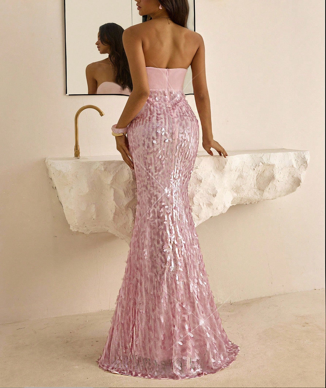 Rochie de ocazie SHEIN, roz