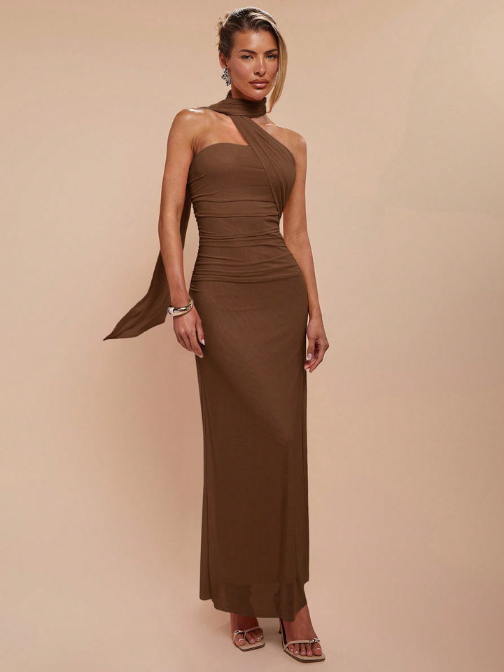 Rochie maxi SHEIN, maro