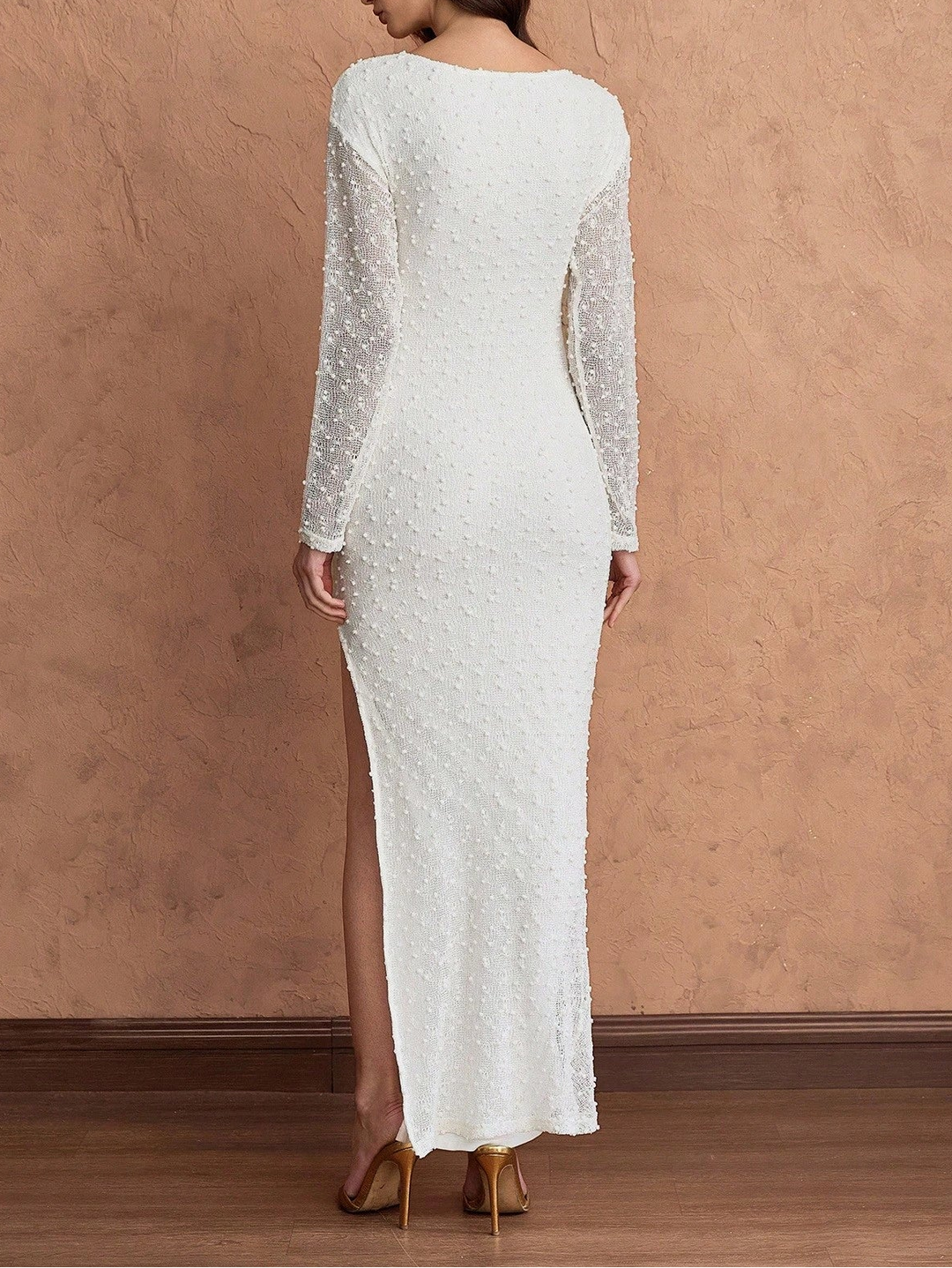 Rochie maxi Shein, crem