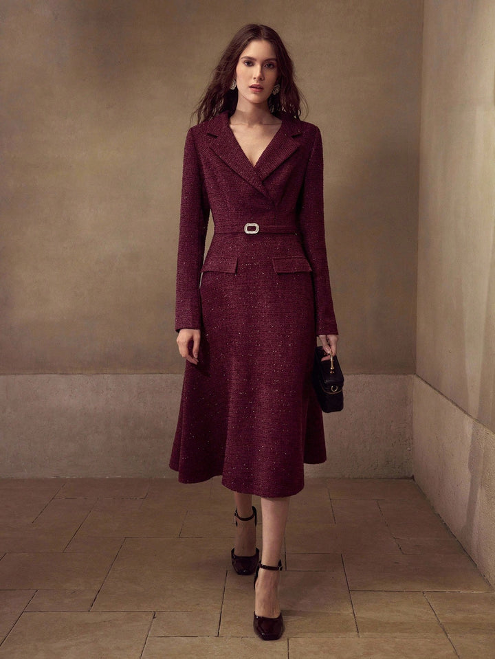 Rochie midi SHEIN, vișiniu