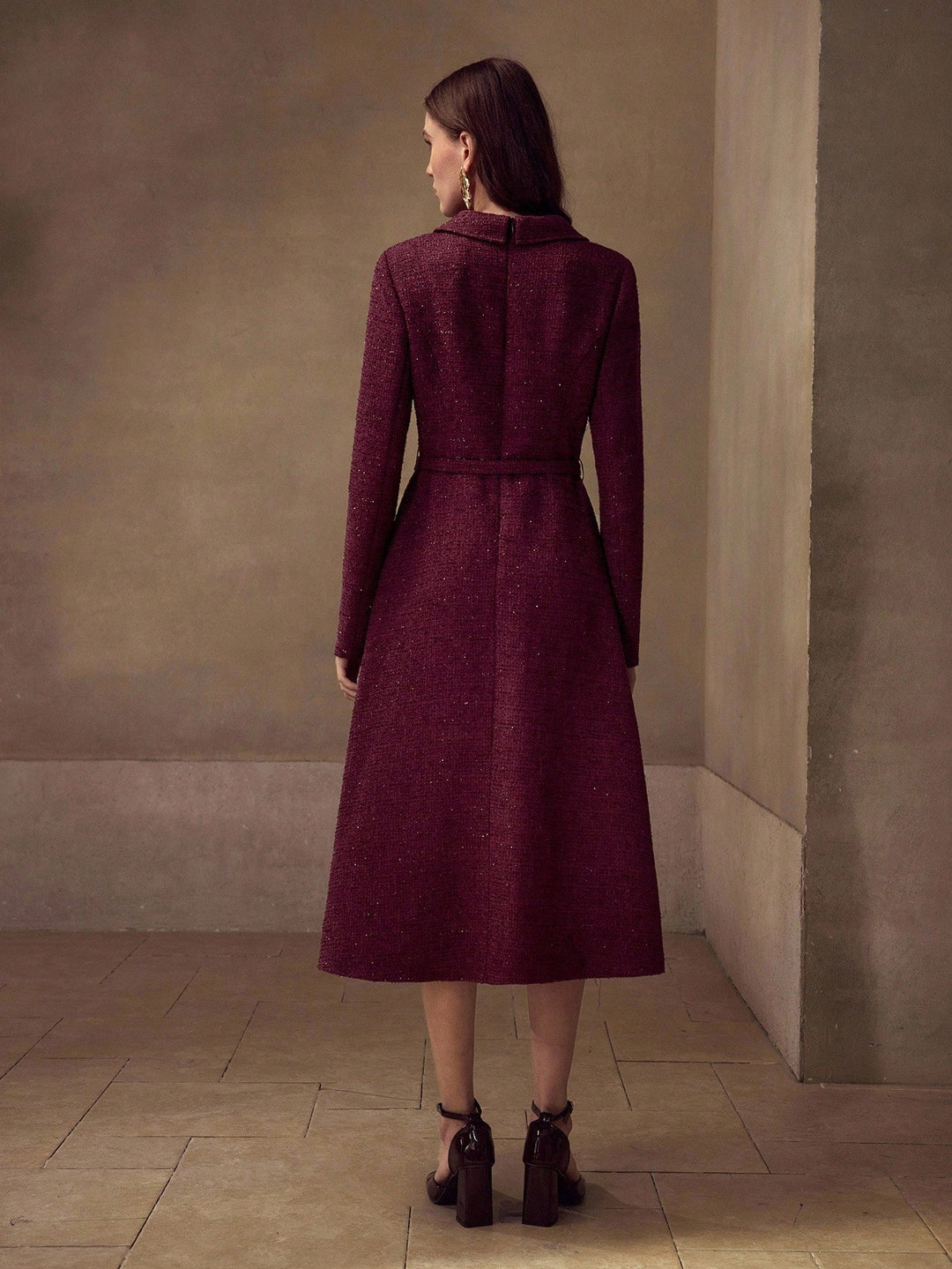Rochie midi SHEIN, vișiniu