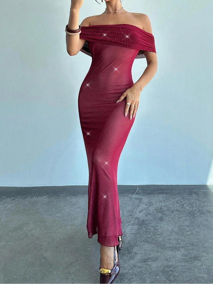 Rochie midi Shein, vișiniu