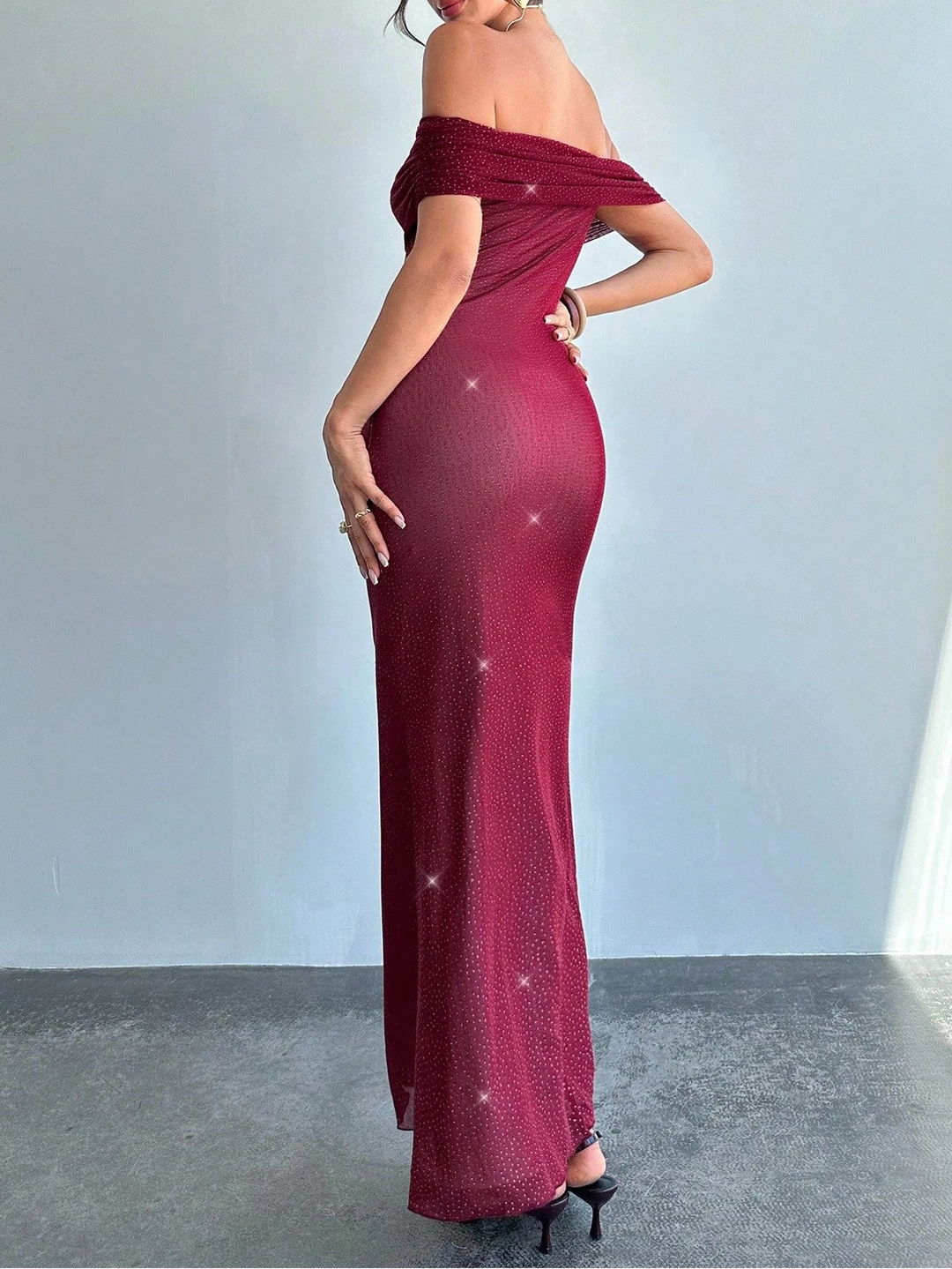 Rochie midi Shein, vișiniu